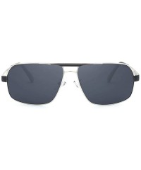 Aviator Unisex Stainless Steel Men's Polarized Mirror Sun Glasses Y1543 C1BOX - Y1543 C2 - C118XDWXSDK $15.29