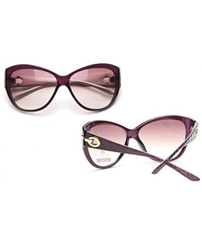 Square Women's Fashion Square-Frame Sunglasses - Black/White - CS18HDDS4Z9 $50.29