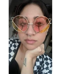 Round 2020 New Vintage Colorful Lens Glasses Fashion Punk Sunglasses Silver Round Eyeglasses with Box UV400 - CL1935KC626 $14.89