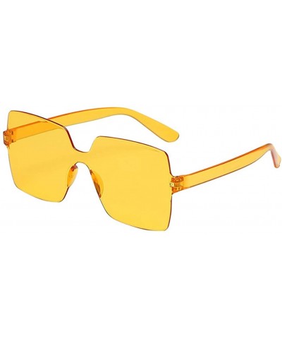 Goggle Classic Women Oversized Square Sunglasses Fashion Oversized Square Sunglasses Flat Top Fashion Shades Sunglasses - CE1...