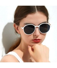 Round Women Nearsighted sunglasses Myopic Polarized Sunglasses Brand Designer Small frame Round glasses - CE18SMZ4TKQ $18.74