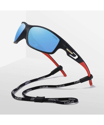 Sport Polarized Driving Sunglasses TR90 Unbreakable Frame for Men Women Running Cycling FDA Approved - Blue - CW18LTLQSII $10.62