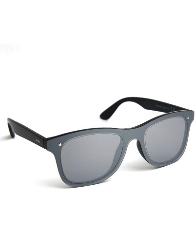 Square Rimless One Piece Mirrored Reflective Sunglasses for Men Women UV400 Lens - C2180M6QSKE $23.82