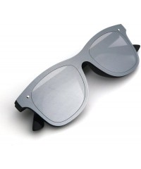 Square Rimless One Piece Mirrored Reflective Sunglasses for Men Women UV400 Lens - C2180M6QSKE $10.21