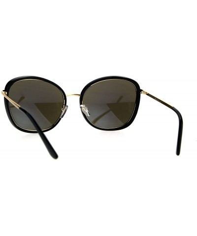 Square Womens Sunglasses Vintage Retro Design Square Frame Fashion Shades - Black (Blue Mirror) - CT187CTUIE0 $10.08