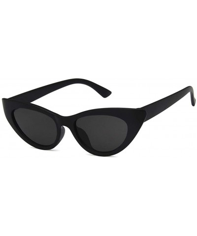 Oval Unisex Sunglasses Retro Sand Black Grey Drive Holiday Oval Non-Polarized UV400 - CL18RLUDWMZ $18.77