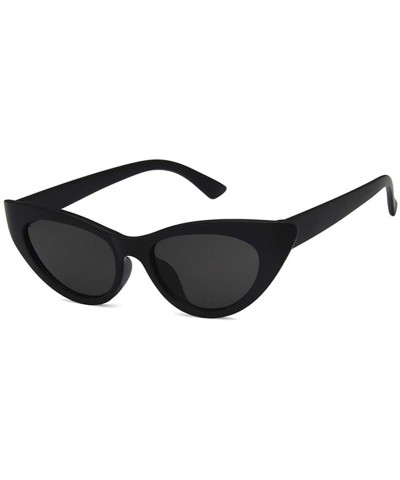 Oval Unisex Sunglasses Retro Sand Black Grey Drive Holiday Oval Non-Polarized UV400 - CL18RLUDWMZ $11.36