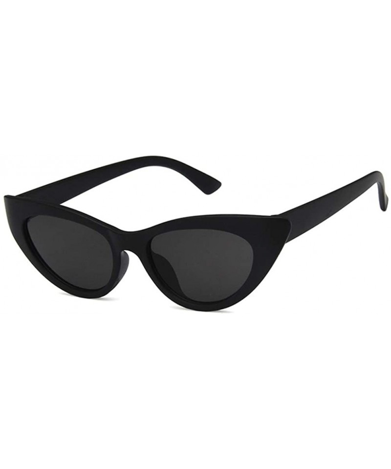 Oval Unisex Sunglasses Retro Sand Black Grey Drive Holiday Oval Non-Polarized UV400 - CL18RLUDWMZ $11.36