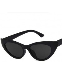 Oval Unisex Sunglasses Retro Sand Black Grey Drive Holiday Oval Non-Polarized UV400 - CL18RLUDWMZ $11.36