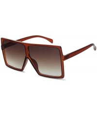 Shield XL Extremely Oversize Slim Square Flat Top Shield Mod Sunglasses Designer Shades - CD18CZXSCIH $12.92
