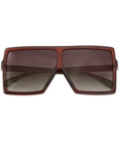 Shield XL Extremely Oversize Slim Square Flat Top Shield Mod Sunglasses Designer Shades - CD18CZXSCIH $12.92