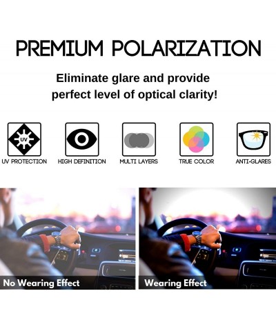Rectangular Rectangular Polarized Sunglasses Lightweight Protection - Matte Black Frame - Polarized Red Mirrored Lens - C0192...