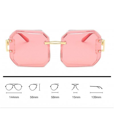 Rectangular Ladies Rectangular Polarized Sun- Stylish Large Frame UV Protection - C5 - CB197HR44S4 $41.81