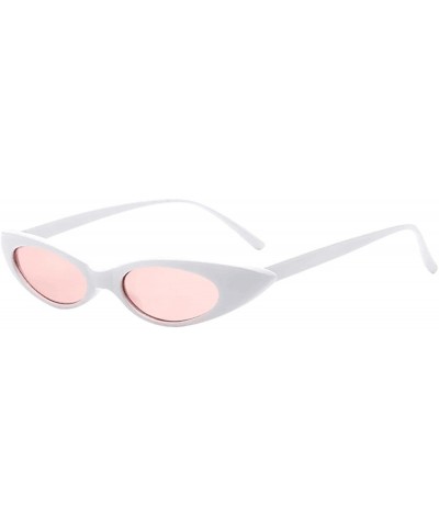 Oval Glasses- Retro Vintage Clout Cat Unisex Sunglasses Rapper Oval Shades Grunge - 8192f - CD18ROYOIK0 $8.09