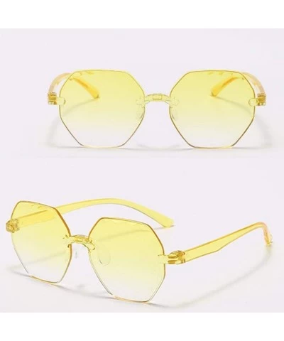 Rimless New Sunglasses Transparent Gradient Sunglasses Multicolor Party Favors Big Rimless Sunglasses INS HOT - Type 4 - C119...