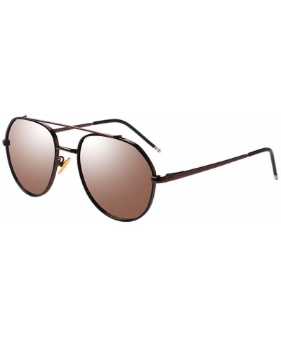 Oval Ultra Lightweight Metal Frame Polarized Sunglasses UV400 Protection Sun Glasses For Men/Women - CK1992757W4 $26.52