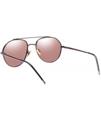 Oval Ultra Lightweight Metal Frame Polarized Sunglasses UV400 Protection Sun Glasses For Men/Women - CK1992757W4 $11.32