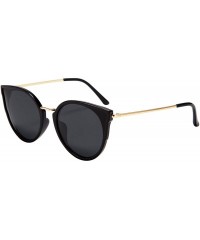 Cat Eye Fashion Polarized Sunglasses Women Cat Eye 100% UV400 Eyeglasses Anti Glare B7000 - Black - CD196DCTHQH $26.65