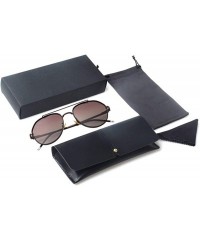 Oval Ultra Lightweight Metal Frame Polarized Sunglasses UV400 Protection Sun Glasses For Men/Women - CK1992757W4 $11.32