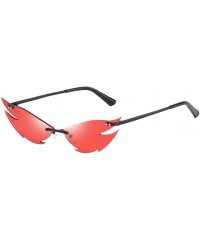 Cat Eye Fashion Irregular Man Women Cat Eye Sunglasses Glasses Shades Vintage Retro - Gold - CC1983RQ5QW $12.60