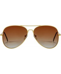 Aviator Sunglasses Men's Ladies Fashion 80s Retro Style Designer Shades UV400 Lens Unisex - Gold - CU11LDQEIV9 $10.13