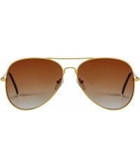 Aviator Sunglasses Men's Ladies Fashion 80s Retro Style Designer Shades UV400 Lens Unisex - Gold - CU11LDQEIV9 $10.13