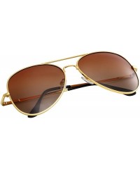 Aviator Sunglasses Men's Ladies Fashion 80s Retro Style Designer Shades UV400 Lens Unisex - Gold - CU11LDQEIV9 $10.13