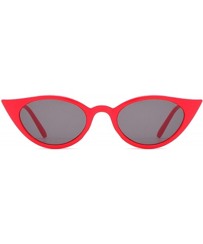 Sport Retro Classic Oval Sunglasses for Women AC PC UV 400 Protection Sunglasses - Red - CN18SAR4ODI $34.35