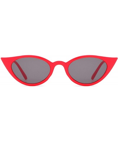 Sport Retro Classic Oval Sunglasses for Women AC PC UV 400 Protection Sunglasses - Red - CN18SAR4ODI $11.58