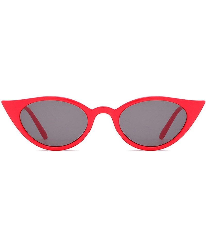 Sport Retro Classic Oval Sunglasses for Women AC PC UV 400 Protection Sunglasses - Red - CN18SAR4ODI $11.58