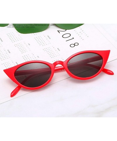 Sport Retro Classic Oval Sunglasses for Women AC PC UV 400 Protection Sunglasses - Red - CN18SAR4ODI $11.58