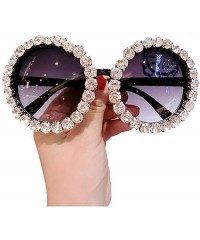 Round Women Fashion Beach Flower Decor Round Frame Sunglasses Sunglasses - Type 7 - CO199HMDREU $39.69