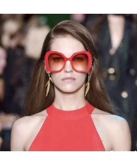 Rectangular Women Man Vintage Big Frame Irregular Shape Sunglasses-Eyewear Retro Unisex - C - C518Q545S53 $21.71
