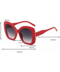 Rectangular Women Man Vintage Big Frame Irregular Shape Sunglasses-Eyewear Retro Unisex - C - C518Q545S53 $7.73