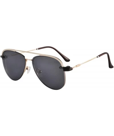 Aviator Sunglasses Customized Progressive Glasses MATDC3039 - Gold Frame - C418TS9QL85 $64.85
