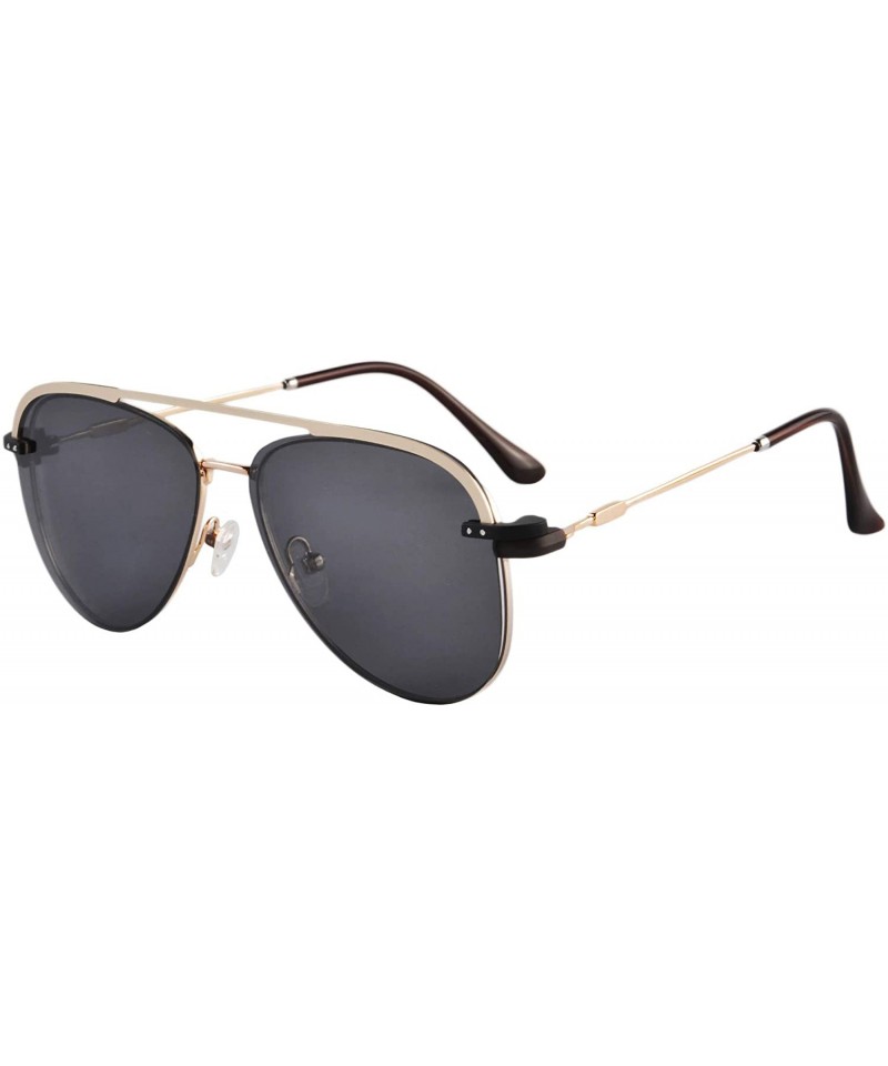 Aviator Sunglasses Customized Progressive Glasses MATDC3039 - Gold Frame - C418TS9QL85 $26.11