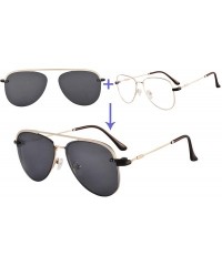 Aviator Sunglasses Customized Progressive Glasses MATDC3039 - Gold Frame - C418TS9QL85 $26.11