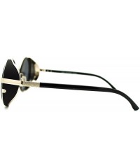 Goggle Steam Punk Side Visor Circle Lens Round Retro Hybrid Sunglasses - Silver Black - CG11K99U47X $9.80