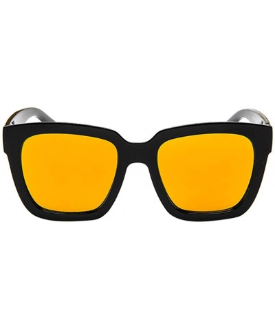 Oval Sunglasses Polarized Goggles Eyeglasses Glasses Eyewear - Orange - CB18QO09L8Q $19.16