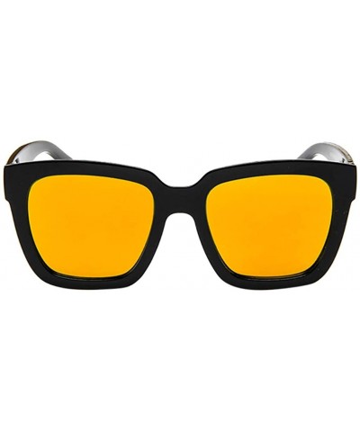 Oval Sunglasses Polarized Goggles Eyeglasses Glasses Eyewear - Orange - CB18QO09L8Q $10.87