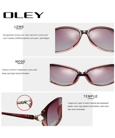 Butterfly Butterfly Sunglasses Women Polarized Fashion Ladies Sun Glasses Y7731 C2 BOX - Y7731 C4 Box - CE196RC882C $19.43