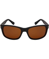Wayfarer Vintage Horn Rim Square Polarized Sunglasses for Women Men Fishing Sunglass 1414-P - CI18MD50XZQ $18.97