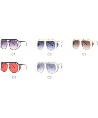 Oversized Oversize Sunglasses Women Big Frame Vintage Sun Glasses for Male 2020 Brand Designer Metal Eyewear UV400 - CQ198KRW...