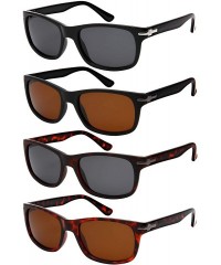 Wayfarer Vintage Horn Rim Square Polarized Sunglasses for Women Men Fishing Sunglass 1414-P - CI18MD50XZQ $18.97