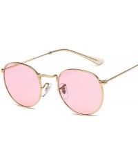 Square Retro Round Sunglasses Women Brand Designer Mirror Sun Glasses Vintage Metal Luxury Female Shades UV400 - 6 - CX198A5D...