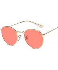 Square Retro Round Sunglasses Women Brand Designer Mirror Sun Glasses Vintage Metal Luxury Female Shades UV400 - 6 - CX198A5D...
