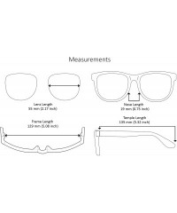 Wayfarer Vintage Horn Rim Square Polarized Sunglasses for Women Men Fishing Sunglass 1414-P - CI18MD50XZQ $12.22