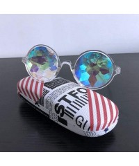 Goggle Festivals Kaleidoscope Rainbow Prism Glasses Goggles for Rave Party - White - CG18Y75CA92 $11.16