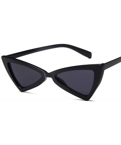 Butterfly Women Retro Classic Cute Sexy Cat Eye Sunglasses Men Vintage Butterfly Yellow Luxury Mirror Small-frame - 5 - C1198...
