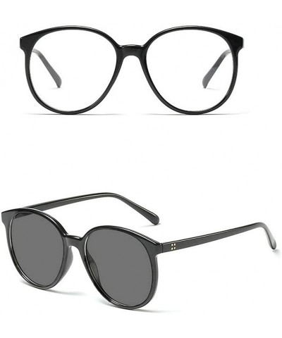 Round Trend retro rice nail round frame unisex Sun photochromic brand fashion designer glasses frame - CC18X2OWHXM $36.36